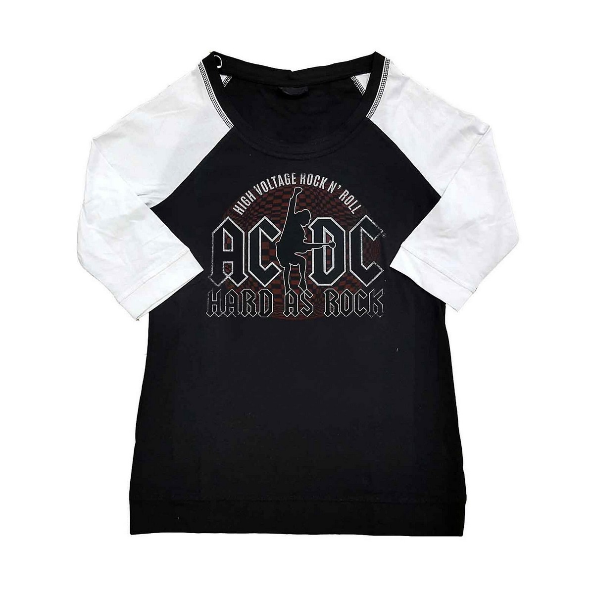 楽天Pertemba Japan（エーシー・ディーシー） AC/DC オフィシャル商品 レディース Hard As Rock Tシャツ ラグラン袖 七分袖 トップス 【海外通販】