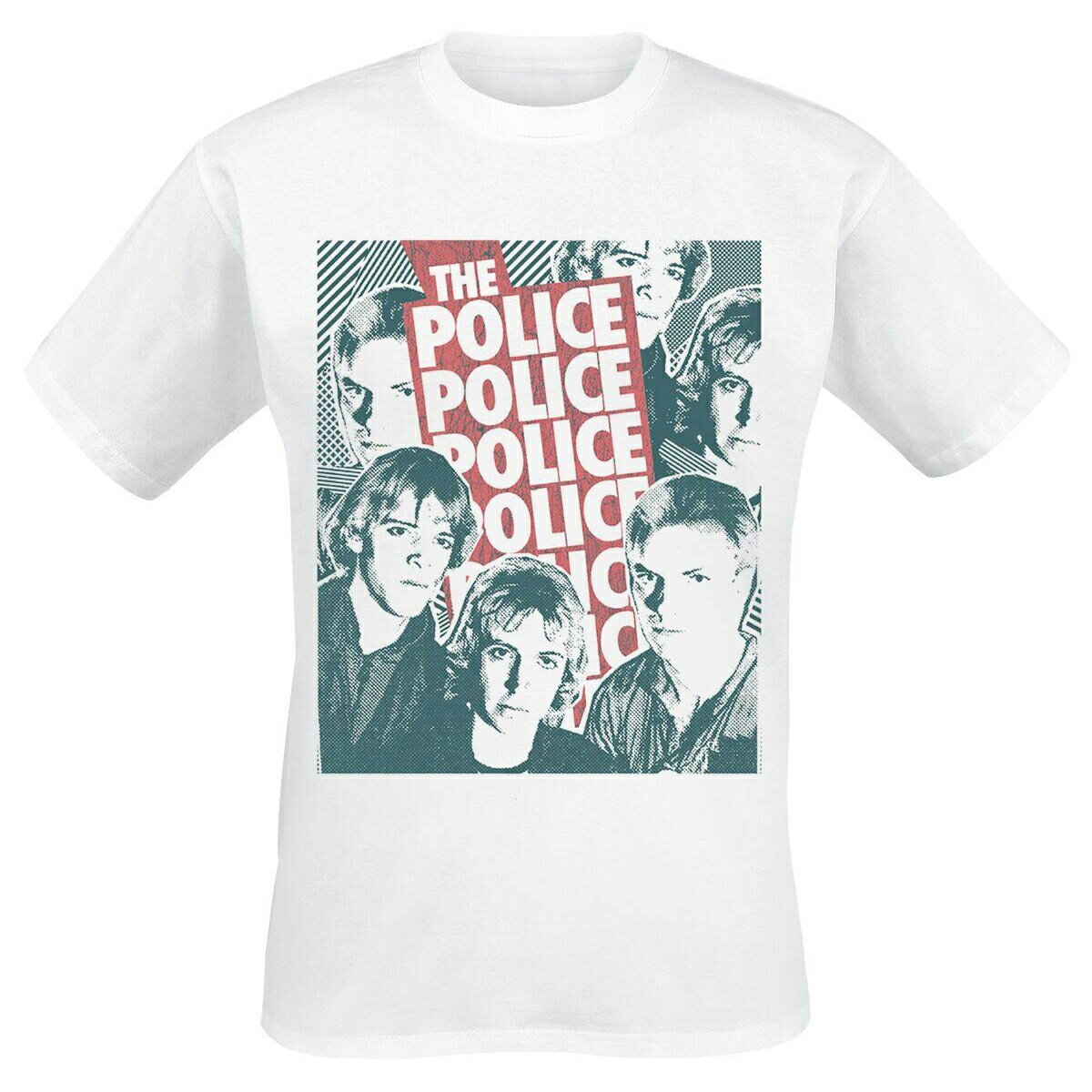 (ポリス) The Police オフィシャル商品 ユニセックス Half-Tone Face Tシャツ コットン 半袖 トップス 【海外通販】