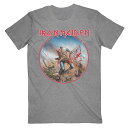 (アイアン メイデン) Iron Maiden オフィシャル商品 ユニセックス Trooper Vintage Circle Tシャツ 半袖 トップス 【海外通販】