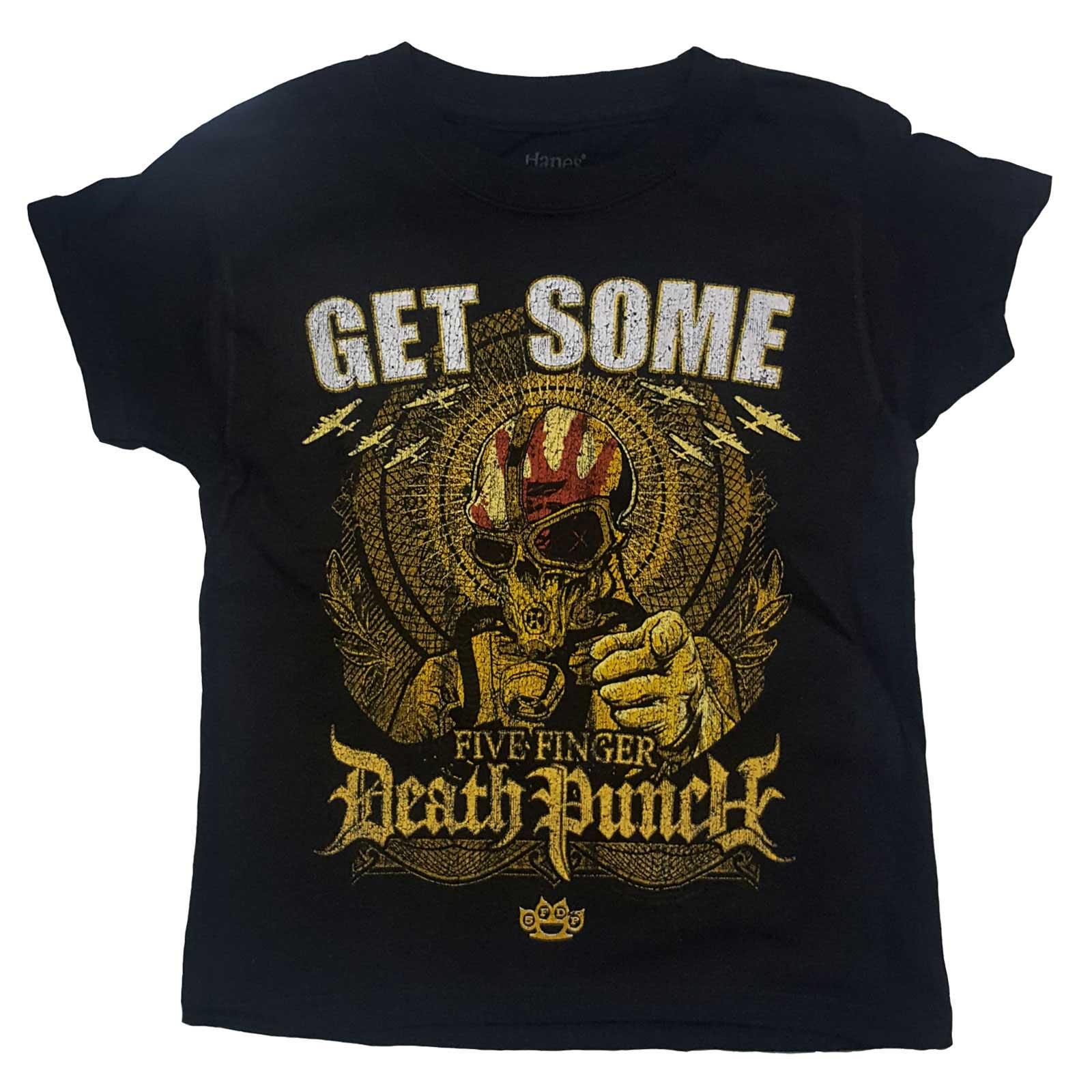 (ファイヴ・フィンガー・デス・パンチ) Five Finger Death Punch オフィシャル商品 キッズ・子供 Get Some Tシャツ コットン 半袖 トップス 【海外通販】