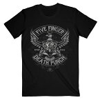 (ファイヴ・フィンガー・デス・パンチ) Five Finger Death Punch オフィシャル商品 ユニセックス Howe Eagle Crest Tシャツ コットン 半袖 トップス 【海外通販】