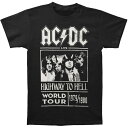 (エーシー・ディーシー) AC/DC オフィシャル商品 ユニセックス Highway To Hell World Tour 1979/1980 Tシャツ 半袖 ...