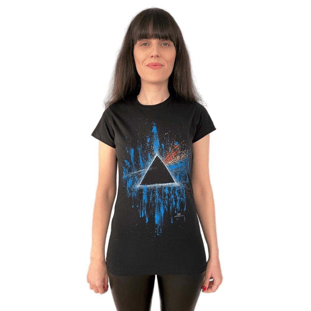(ピンク・フロイド) Pink Floyd オフィシャル商品 レディース Dark Side Of The Moon 飛沫 Tシャツ 半袖 トップス 【海外通販】