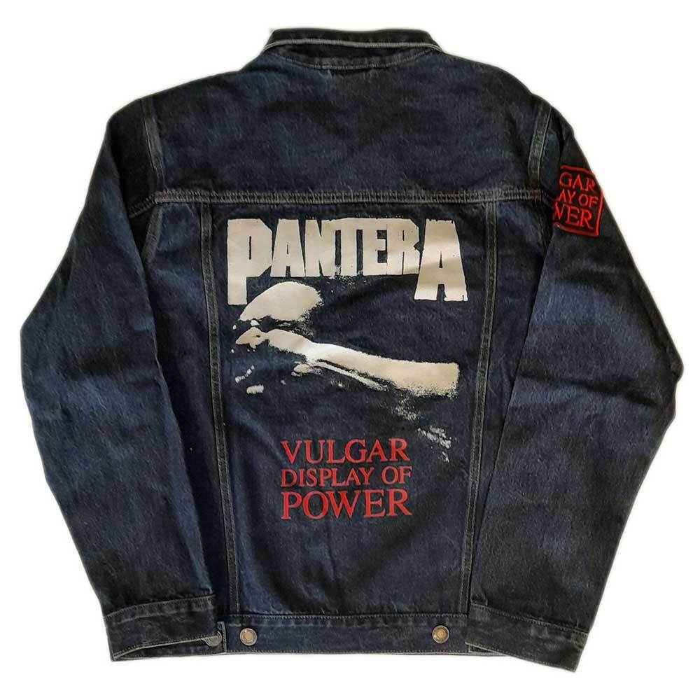(パンテラ) Pantera オフィシャル商品 ユニセックス Vulgar Display Of Power ジャケット バックプリント ウォッシュデニム 長袖 アウター 【海外通販】