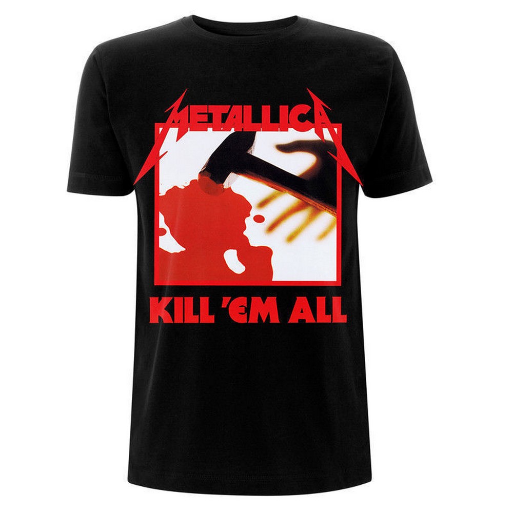 (メタリカ) Metallica オフィシャル商品 ユニセックス Kill 'Em All トラック Tシャツ バックプリント 半袖 トップス 【海外通販】