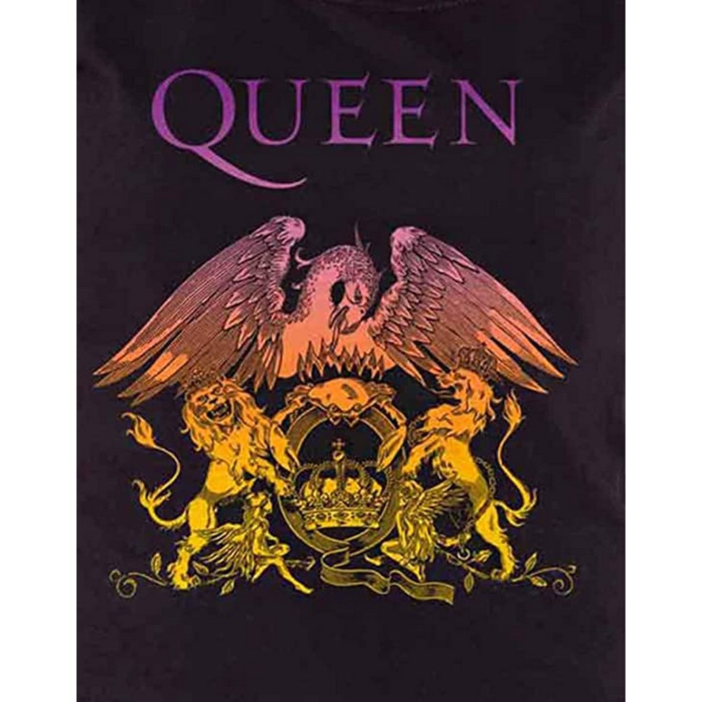 (クイーン) Queen オフィシャル商品 レディース Gradient Crest Tシャツ 半袖 トップス 