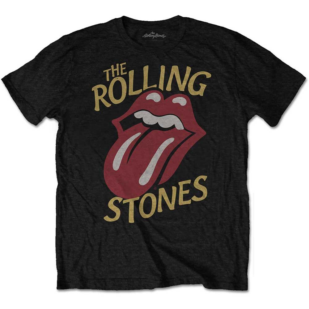 (ローリング・ストーンズ) The Rolling Stones オフィシャル商品 ユニセックス Typeface Tシャツ ビンテージ風 半袖 トップス 