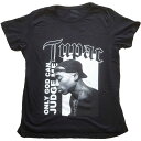 (トゥパック・シャクール) Tupac Shakur オフィシャル商品 レディース Only God Can Judge Me Tシャツ コットン 半袖 トップ...