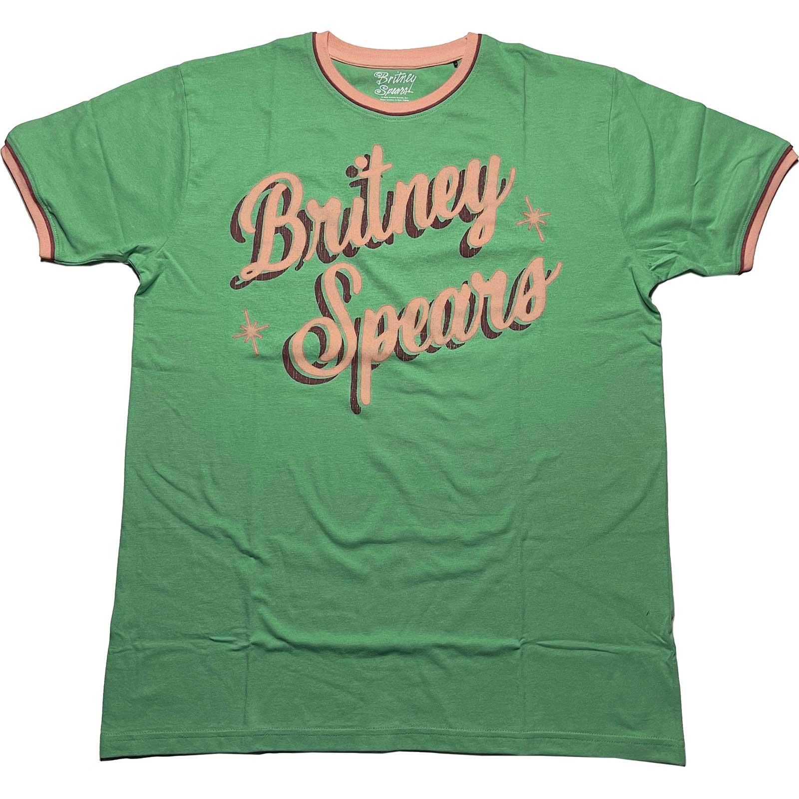 (ブリトニー・スピアーズ) Britney Spears オフィシャル商品 ユニセックス レトロ リンガー Tシャツ 半袖 トップス 【海外通販】
