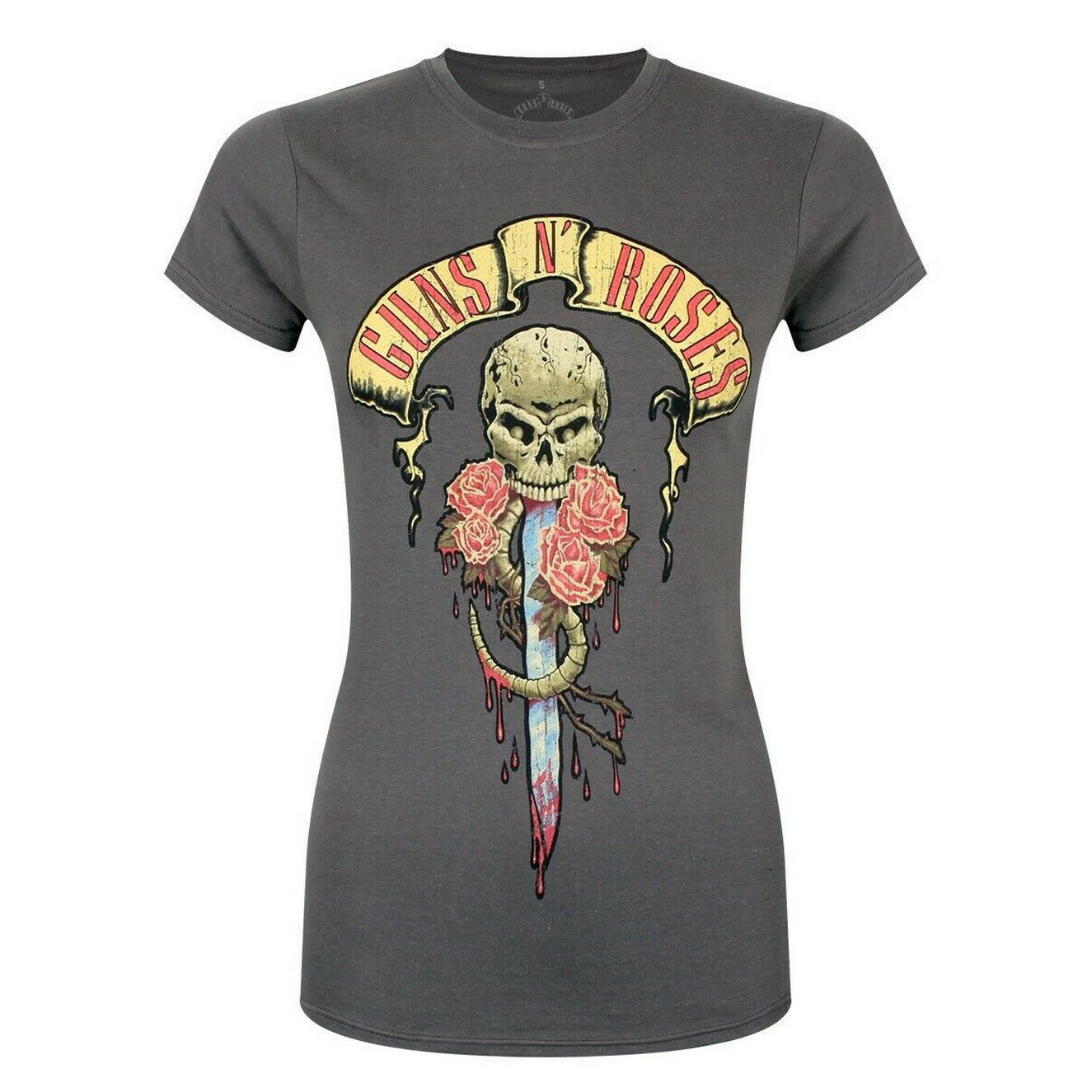 (ガンズ・アンド・ローゼズ) Guns N Roses オフィシャル商品 レディース Dripping Dagger Tシャツ 半袖 トップス 【海外通販】