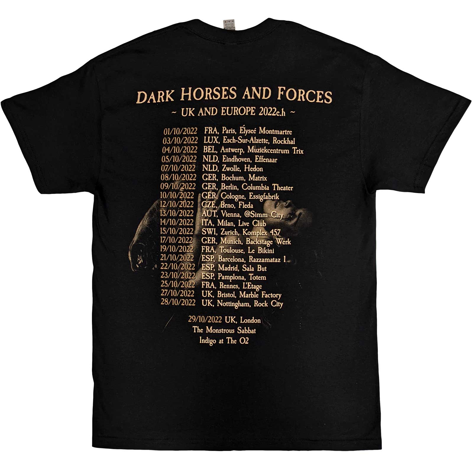 (クレイドル オブ フィルス) Cradle Of Filth オフィシャル商品 ユニセックス Dark Horses Tシャツ バックプリント コットン 半袖 トップス 【海外通販】