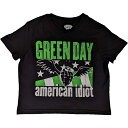 (グリーン デイ) Green Day オフィシャル商品 レディース American Idiot Wings Tシャツ クロップ丈 半袖 トップス 【海外通販】