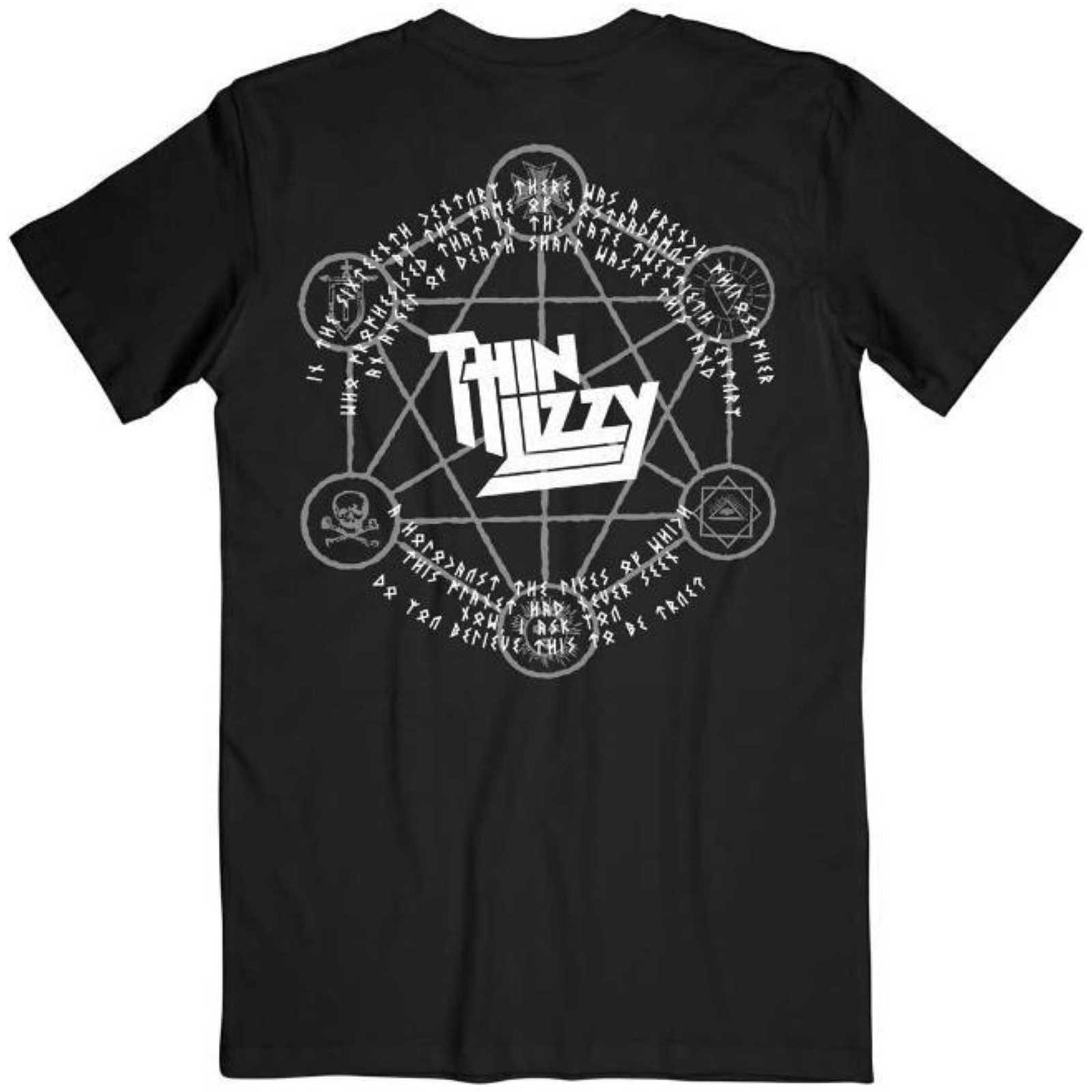 (シン・リジィ) Thin Lizzy オフィシャル商品 ユニセックス Angel of Death Tシャツ バックプリント コットン 半袖 トップス 【海外通販】