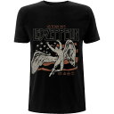 楽天Pertemba Japan（レッド・ツェッペリン） Led Zeppelin オフィシャル商品 ユニセックス US Tour 1975 フラッグ Tシャツ 半袖 トップス 【海外通販】