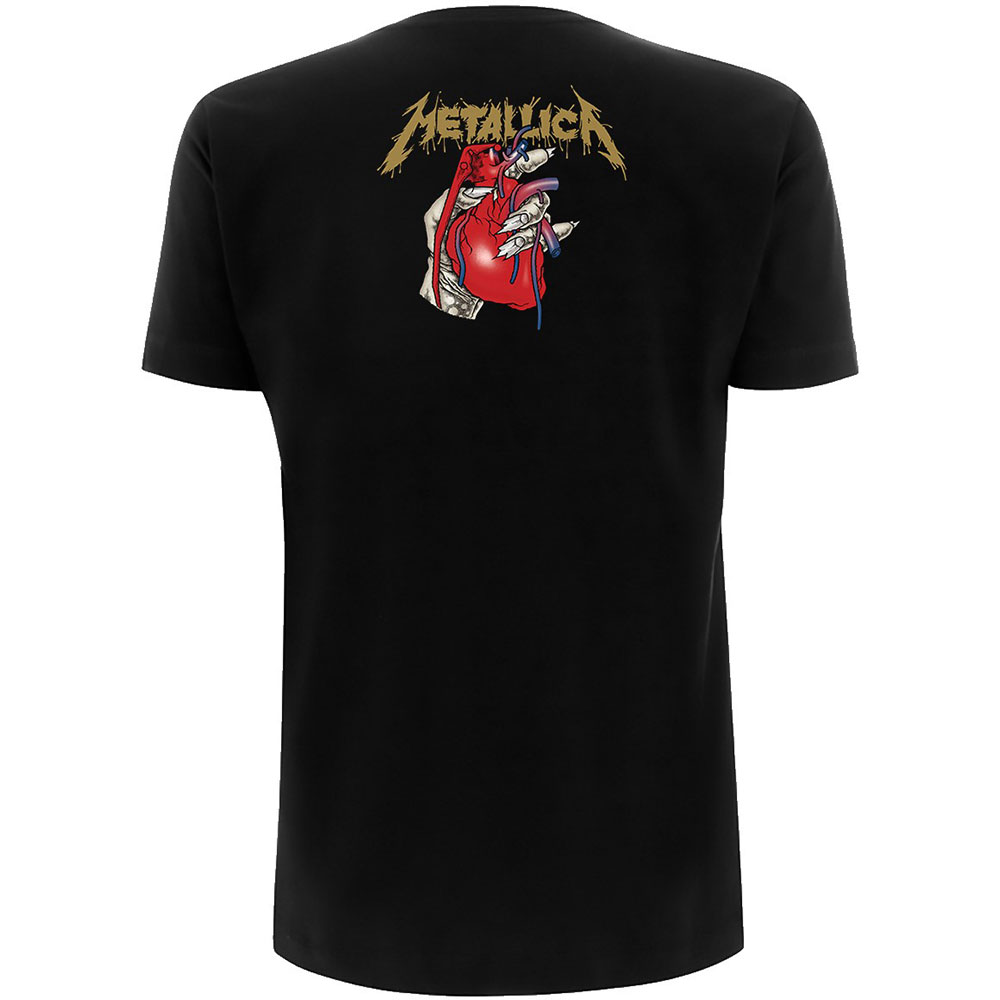 (メタリカ) Metallica オフィシャル商品 ユニセックス Heart Explosive Tシャツ バックプリント 半袖 トップス 