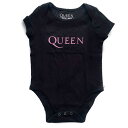 (クイーン) Queen オフィシャル商品 ベビー・赤ちゃん ロゴ ボディースーツ 半袖 ロンパース 【海外通販】