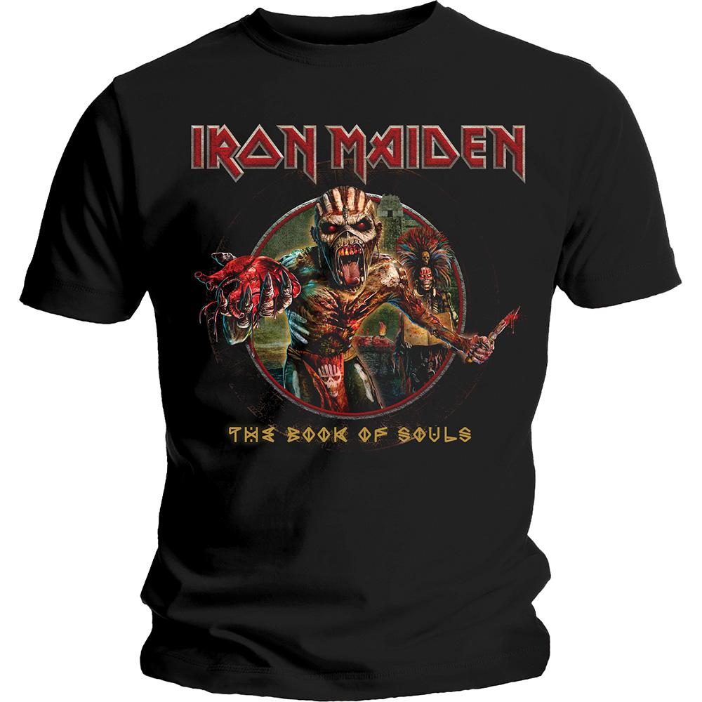(アイアン・メイデン) Iron Maiden オフィシャル商品 ユニセックス Book of Souls Tシャツ Eddie サークル 半袖 トップス 【海外通販】