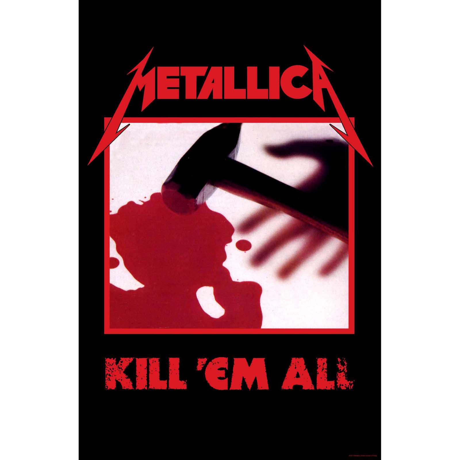 楽天Pertemba Japan（メタリカ） Metallica オフィシャル商品 Kill Em All テキスタイルポスター 布製 ポスター 【海外通販】