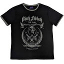 (ブラック・サバス) Black Sabbath オフィシャル商品 ユニセックス The End Mushroom Cloud Tシャツ リンガー コットン 半袖 トップス 【海外通販】