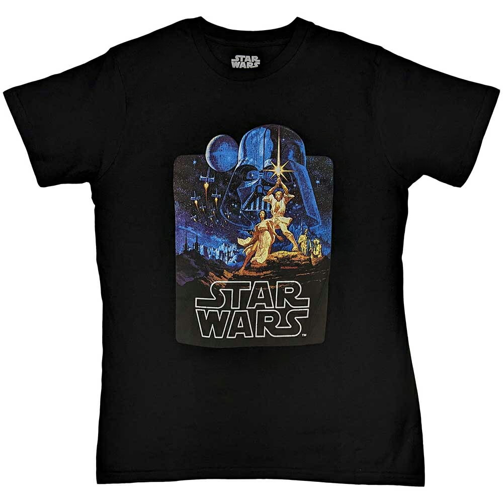 (スター ウォーズ /新たなる希望) Star Wars: A New Hope オフィシャル商品 ユニセックス ポスター Tシャツ コットン 半袖 トップス 【海外通販】