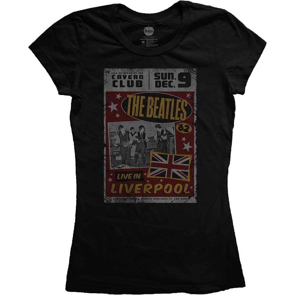 (ビートルズ) The Beatles オフィシャル商品 レディース Live In Liverpool Tシャツ 半袖 トップス 【海外通販】