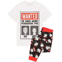 (リック・アンド・モーティ) Rick And Morty オフィシャル商品 メンズ Wanted ポスター パジャマ 半袖 ズボン 上下セット 【海外通販】