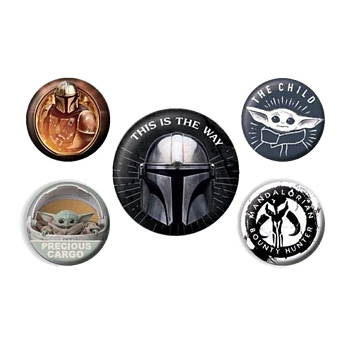 (スター・ウォーズ) Star Wars オフィシャル商品 マンダロリアン This Is The Way バッジ セット (5個組) 【海外通販】