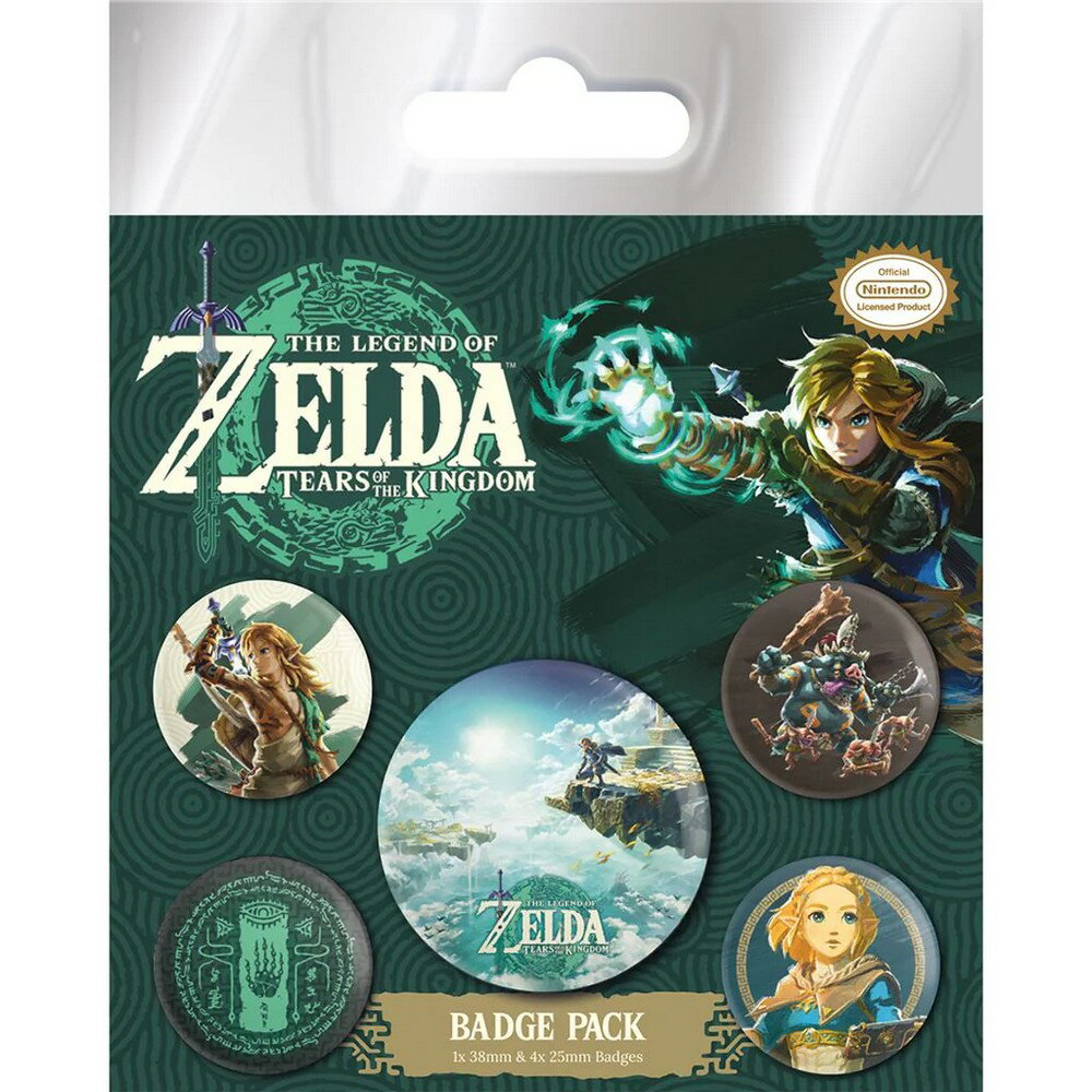 (ゼルダの伝説 ティアーズ オブ ザ キングダム) The Legend Of Zelda: Tears Of The Kingdom オフィシャル商品 Hyrule Skies バッジ セット (5個組) 【海外通販】