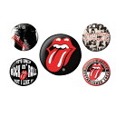 (ローリング・ストーンズ) The Rolling Stones オフィシャル商品 クラッシック バッジセット 缶バッジ (5個セット) 【海外通販】 その1