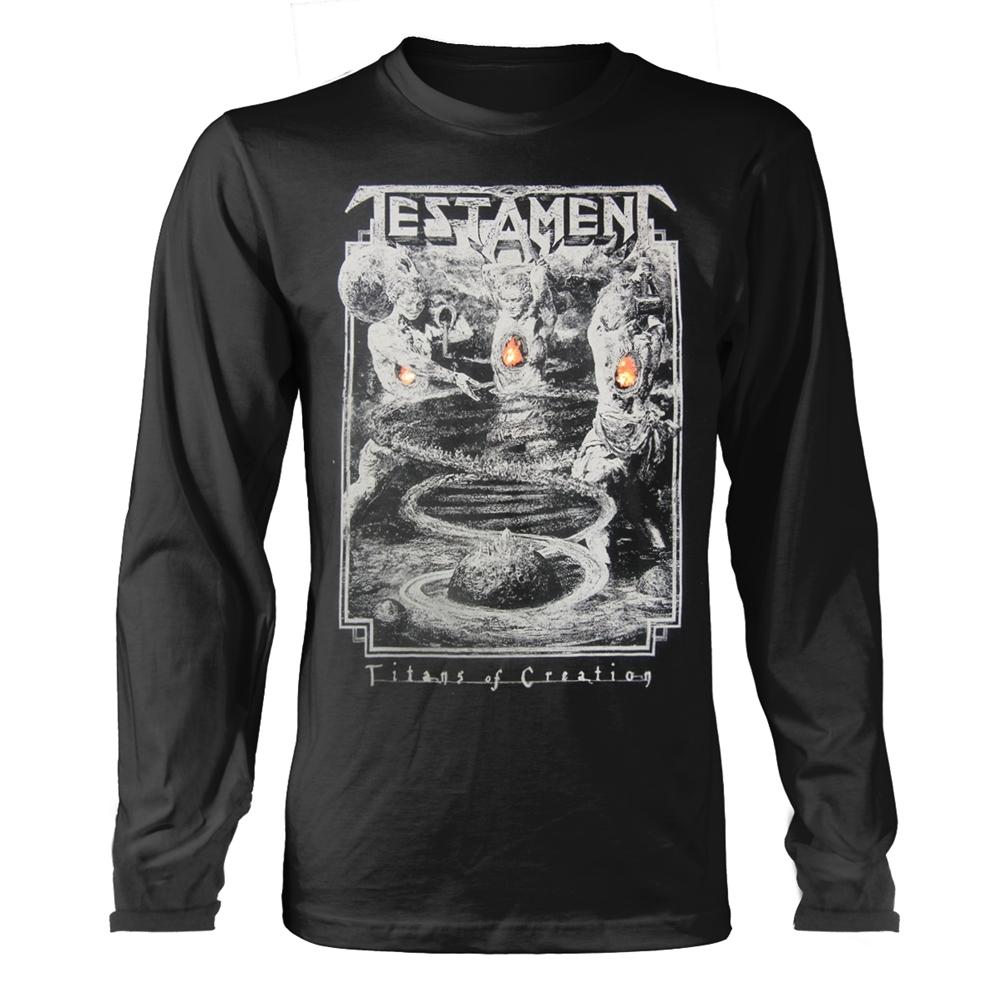 (テスタメント) Testament オフィシャル商品 ユニセックス Titans Of Creation 2020 ヨーロッパツアー Tシャツ 長袖トップス 【海外通販】