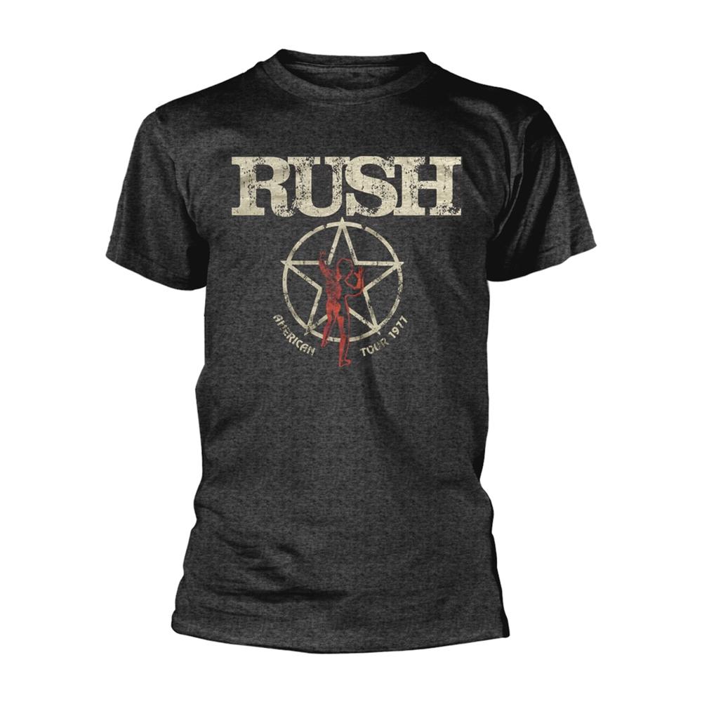 (ラッシュ) Rush オフィシャル商品 ユニセックス American Tour 1977 Tシャツ 半袖 トップス 【海外通販】