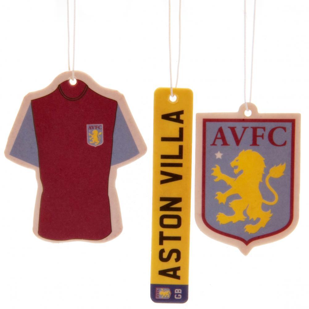 アストン・ヴィラ フットボールクラブ Aston Villa FC オフィシャル商品 エアフレッシュナー 芳香剤 (3個組) 【海外通販】
