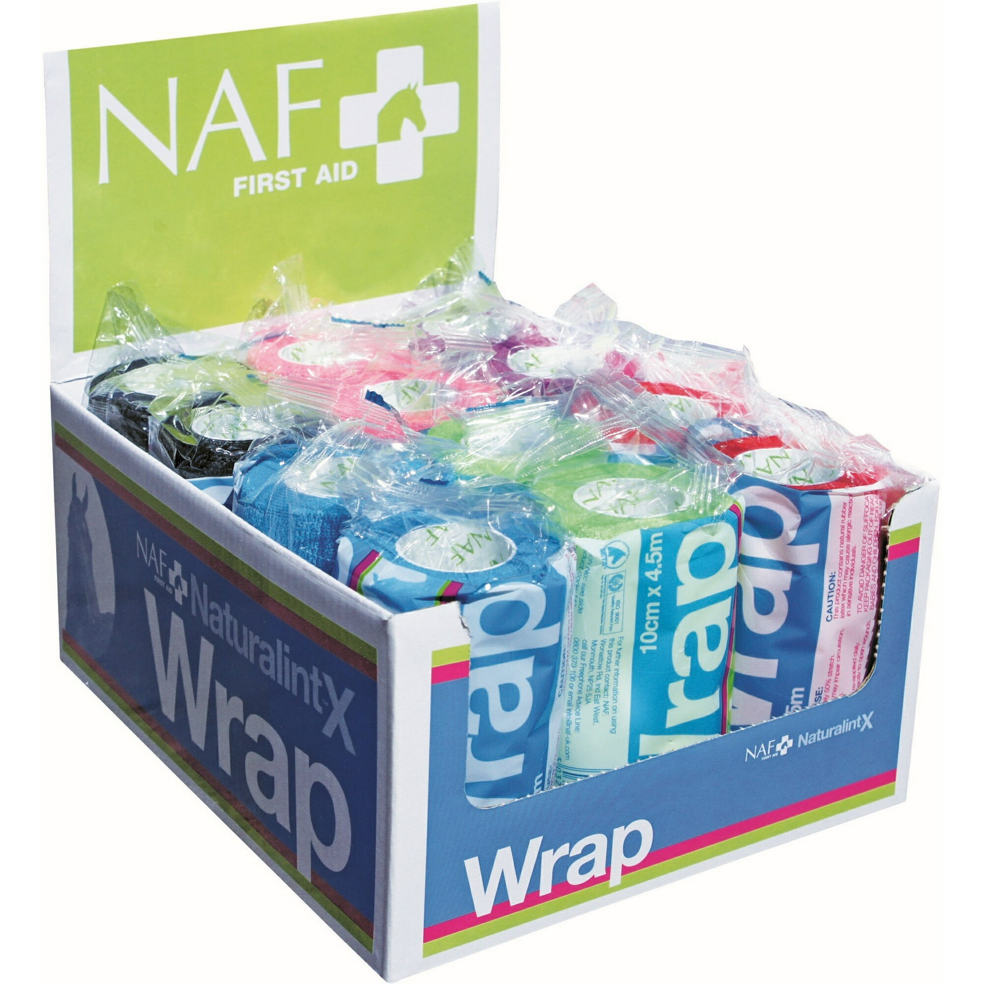 (ナフ) NAF 馬用 NaturalintX ラップ バンデージ 馬用品 乗馬 ホースライディング (12本セット) 【海外通販】