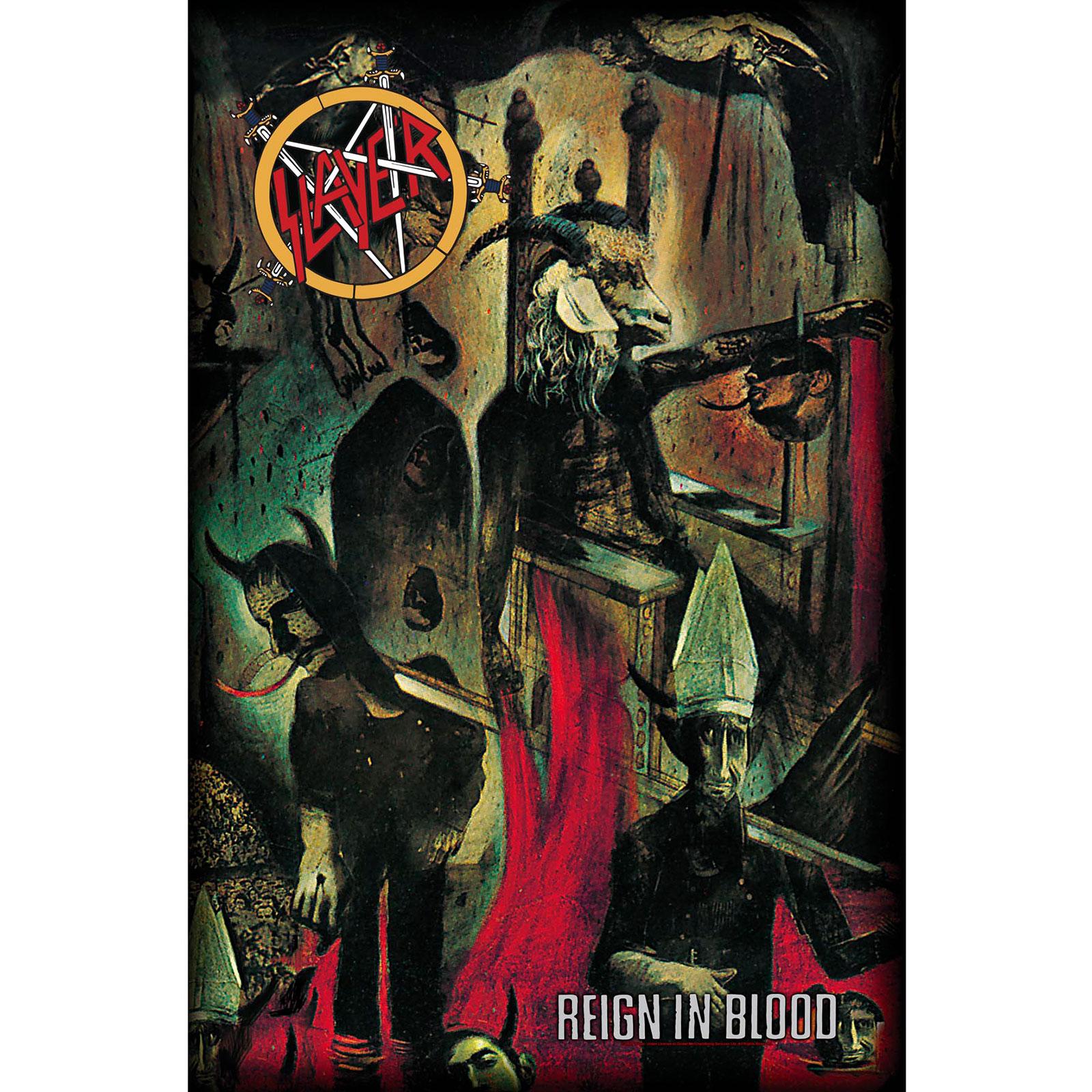 (スレイヤー) Slayer オフィシャル商品 Reign In Blood テキスタイルポスター ポリエステル 布製 ポスター 【海外通販】