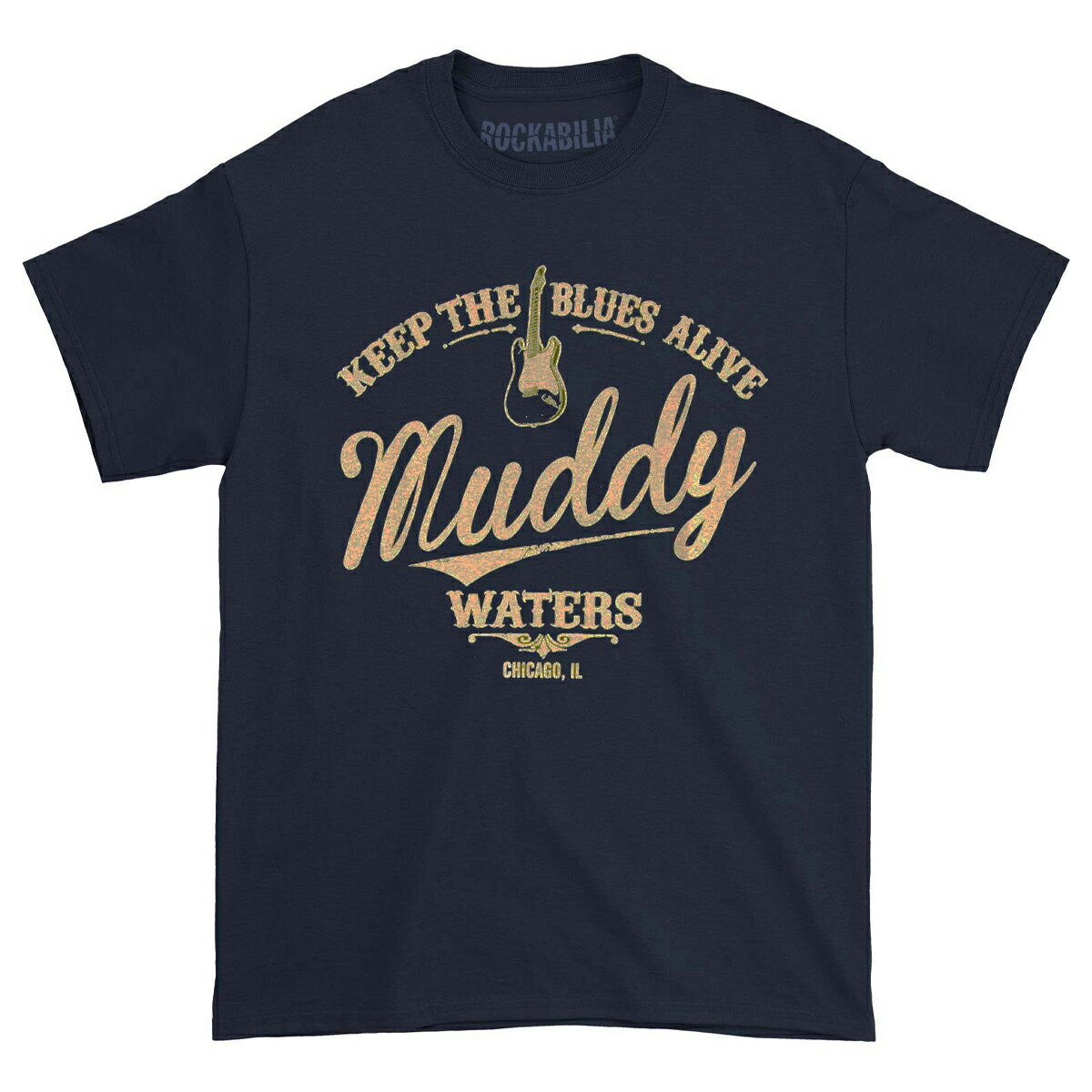 (マディ・ウォ-ターズ) Muddy Waters オフィシャル商品 ユニセックス Keep The Blues Alive Tシャツ コットン 半袖 トップス 【海外通販】