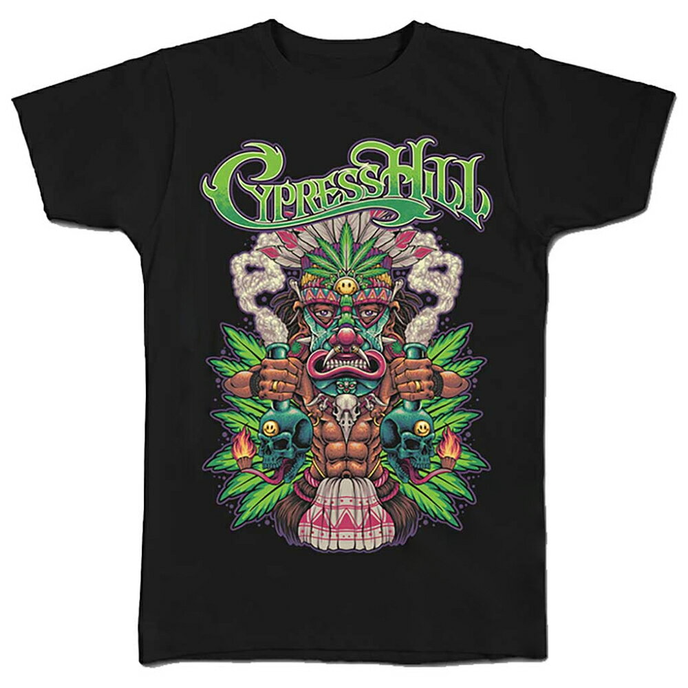 Rakuten - (サイプレス・ヒル) Cypress Hill オフィシャル商品 ユニセックス Tiki Time Tシャツ コットン 半袖 トップス 【海外通販】