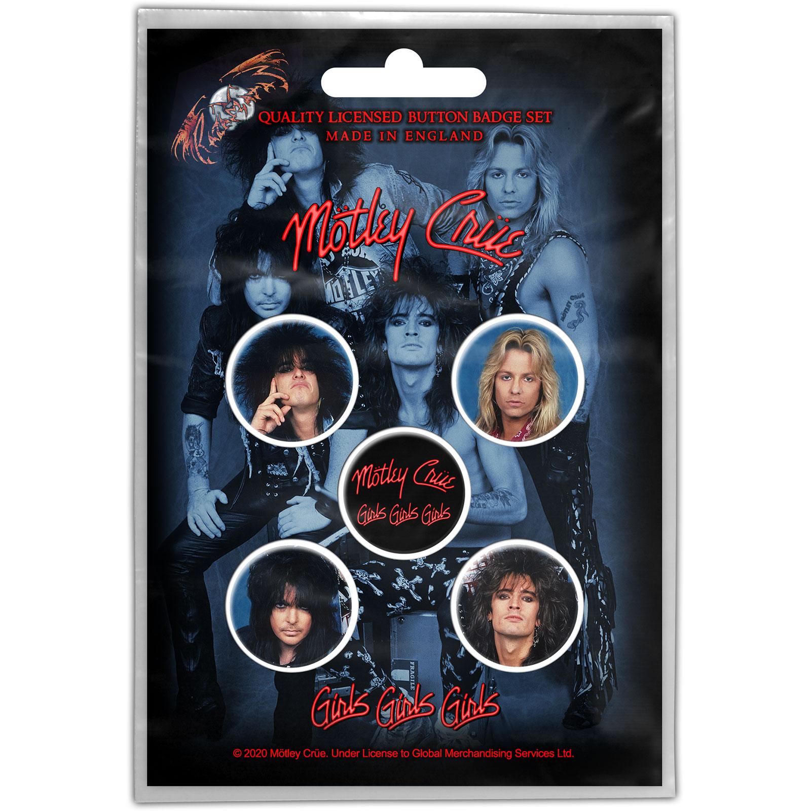 (モトリー・クルー) Motley Crue オフィシャル商品 Girls Girls Girls ロゴ バッジ...