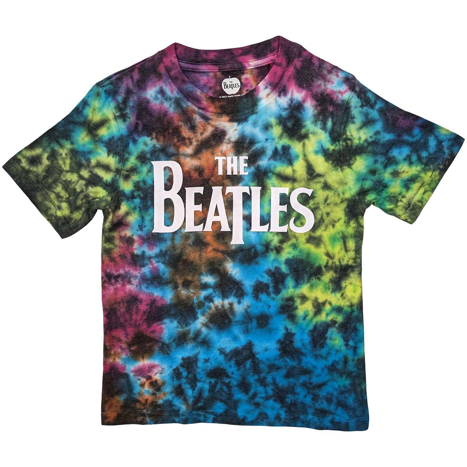 (ビートルズ) The Beatles オフィシャル商品 キッズ・子供 Drop T ロゴ Tシャツ タイダイ 半袖 トップス 【海外通販】