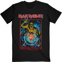 (アイアン・メイデン) Iron Maiden オフィシャル商品 ユニセックス World Piece Tour '84 V.1. Tシャツ コットン 半袖 ト...