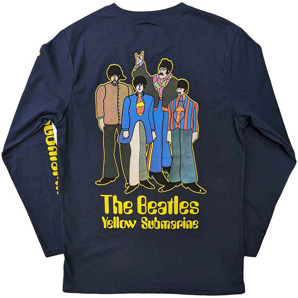 (ビートルズ) The Beatles オフィシャル商品 ユニセックス Yellow Submarine Band Tシャツ コットン 長袖 トップス 【海外通販】