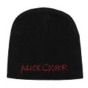 (アリス・クーパー) Alice Cooper オフィシャル商品 ユニセックス ロゴ ニット帽 ビーニー キャップ 【海外通販】
