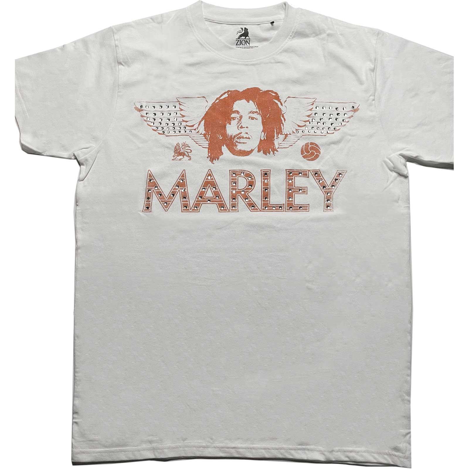 (ボブ・マーリー) Bob Marley オフィシャル商品 ユニセックス Wings Embellished Tシャツ 半袖 トップス 
