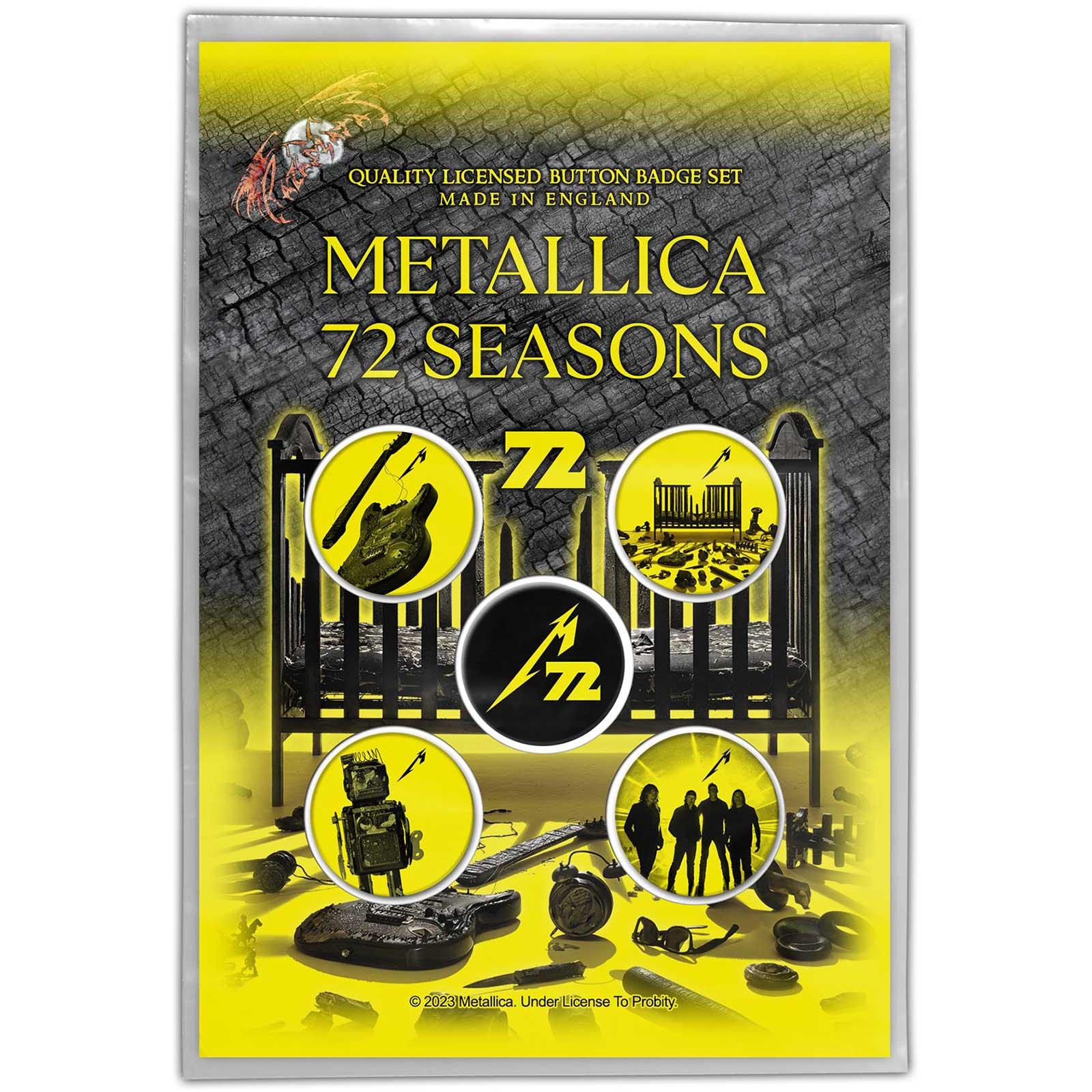 (メタリカ) Metallica オフィシャル商品 72 Seasons バッジ セット (5個組) 【海外通販】