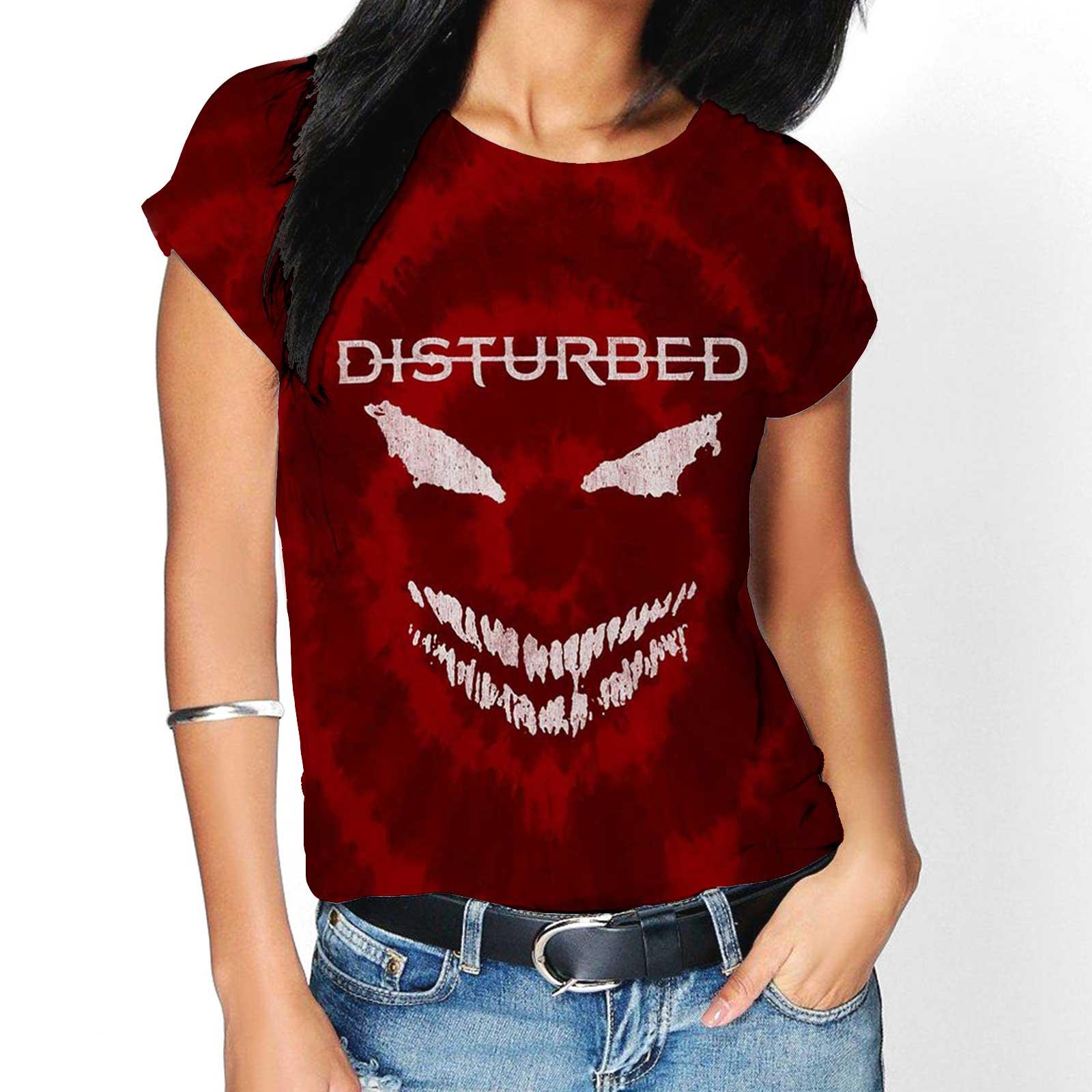 (ディスターブド) Disturbed オフィシャル商品 ユニセックス Scary Face Tシャツ タイダイ 半袖 トップス 【海外通販】