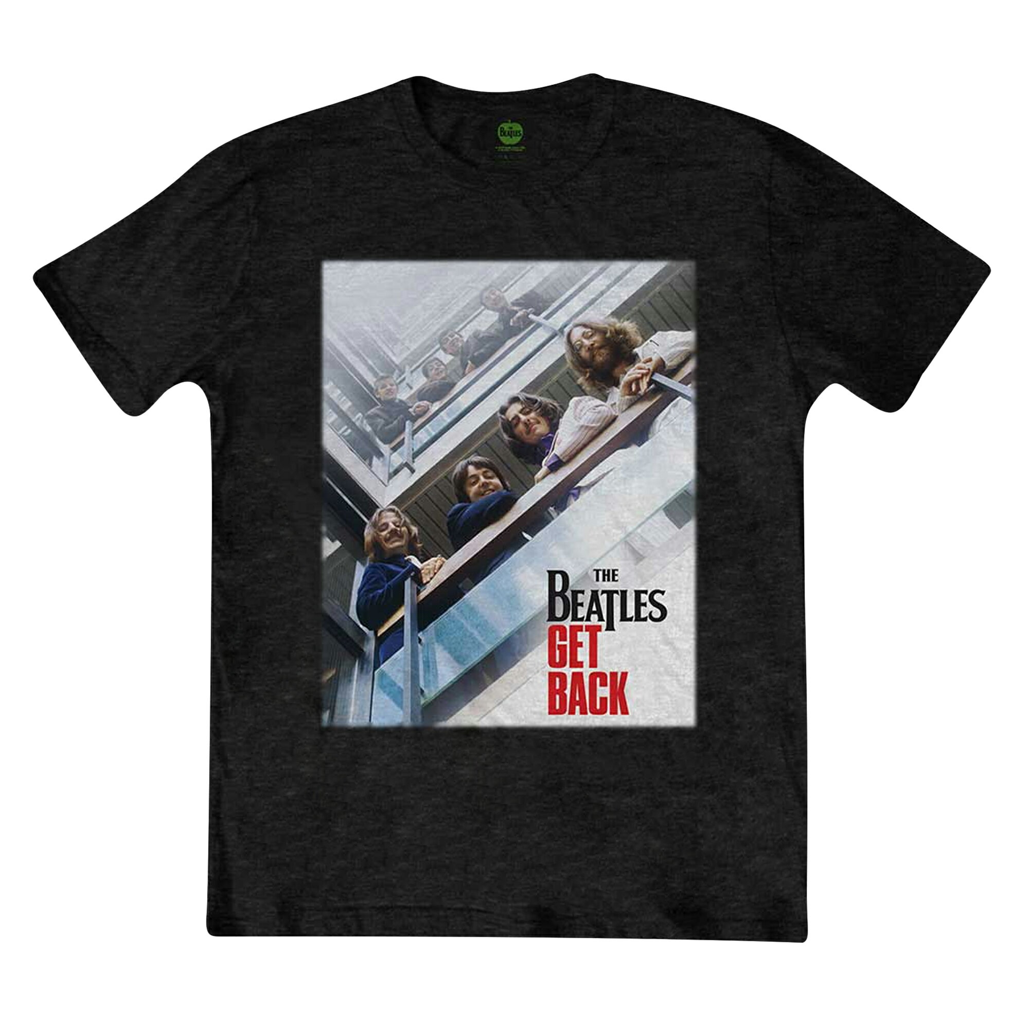 (ビートルズ) The Beatles オフィシャル商品 ユニセックス Get Back Tシャツ ポスター コットン 半袖 トップス 【海外通販】