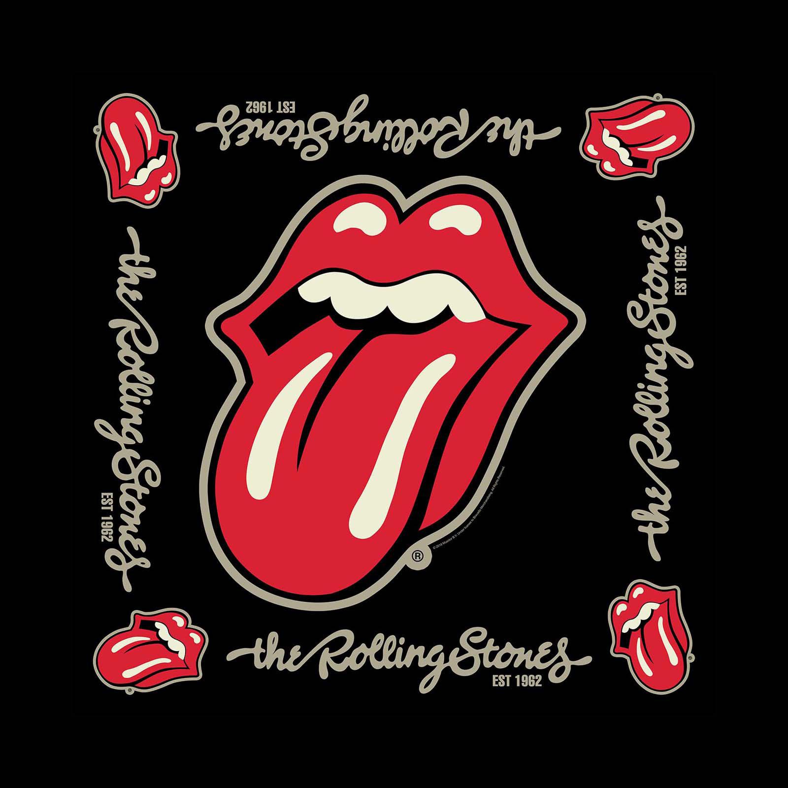 (ローリング・ストーンズ) The Rolling Stones オフィシャル商品 ユニセックス Established 1962 バンダナ スカーフ ハンカチ 【海外通販】