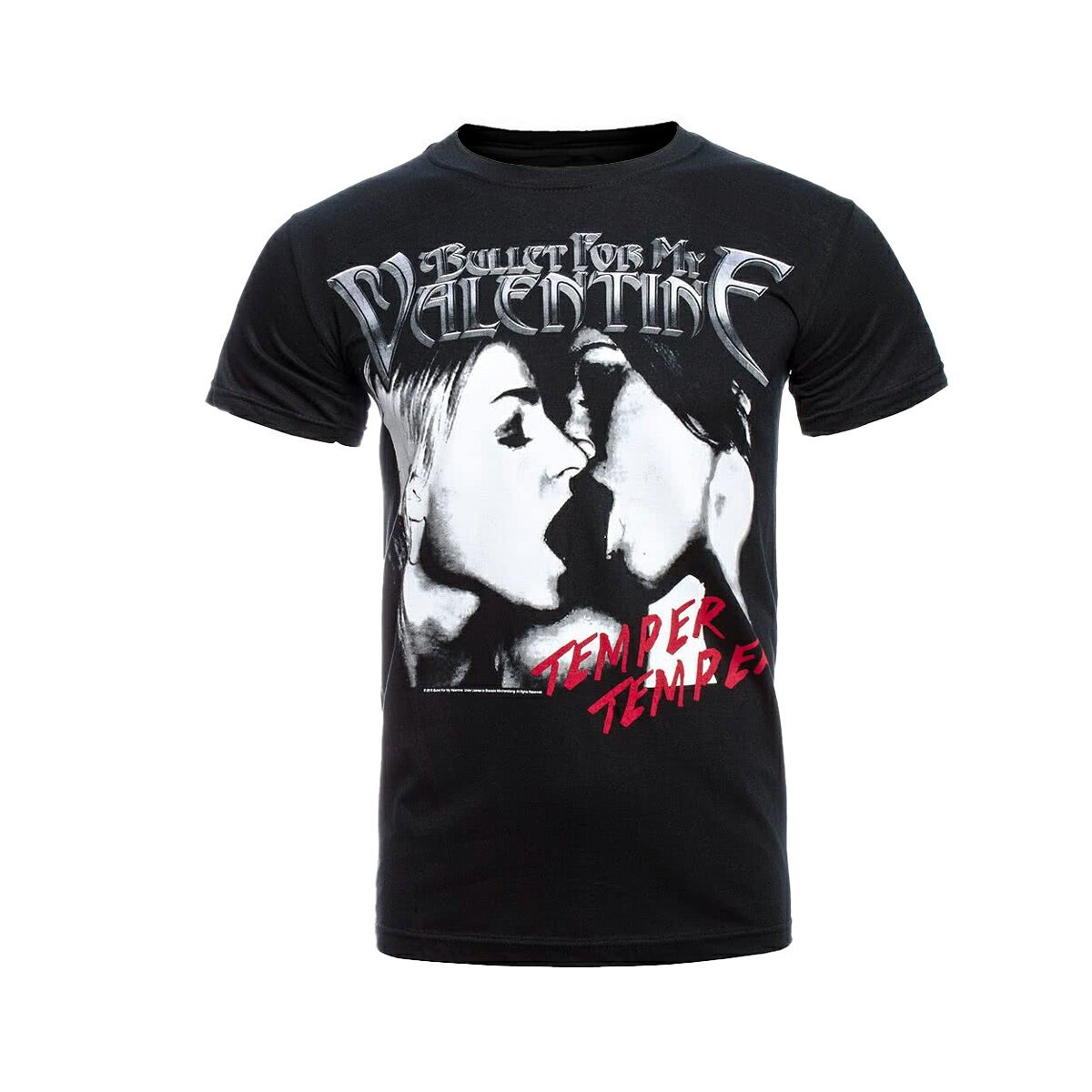 (ブレット フォー マイ ヴァレンタイン) Bullet For My Valentine オフィシャル商品 ユニセックス Temper Temper Kiss Tシャツ コットン 半袖 トップス 【海外通販】