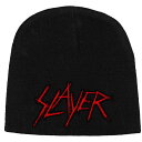 (スレイヤー) Slayer オフィシャル商品 ユニセックス スクラッチ ロゴ ニット帽 ビーニー キャップ 【海外通販】