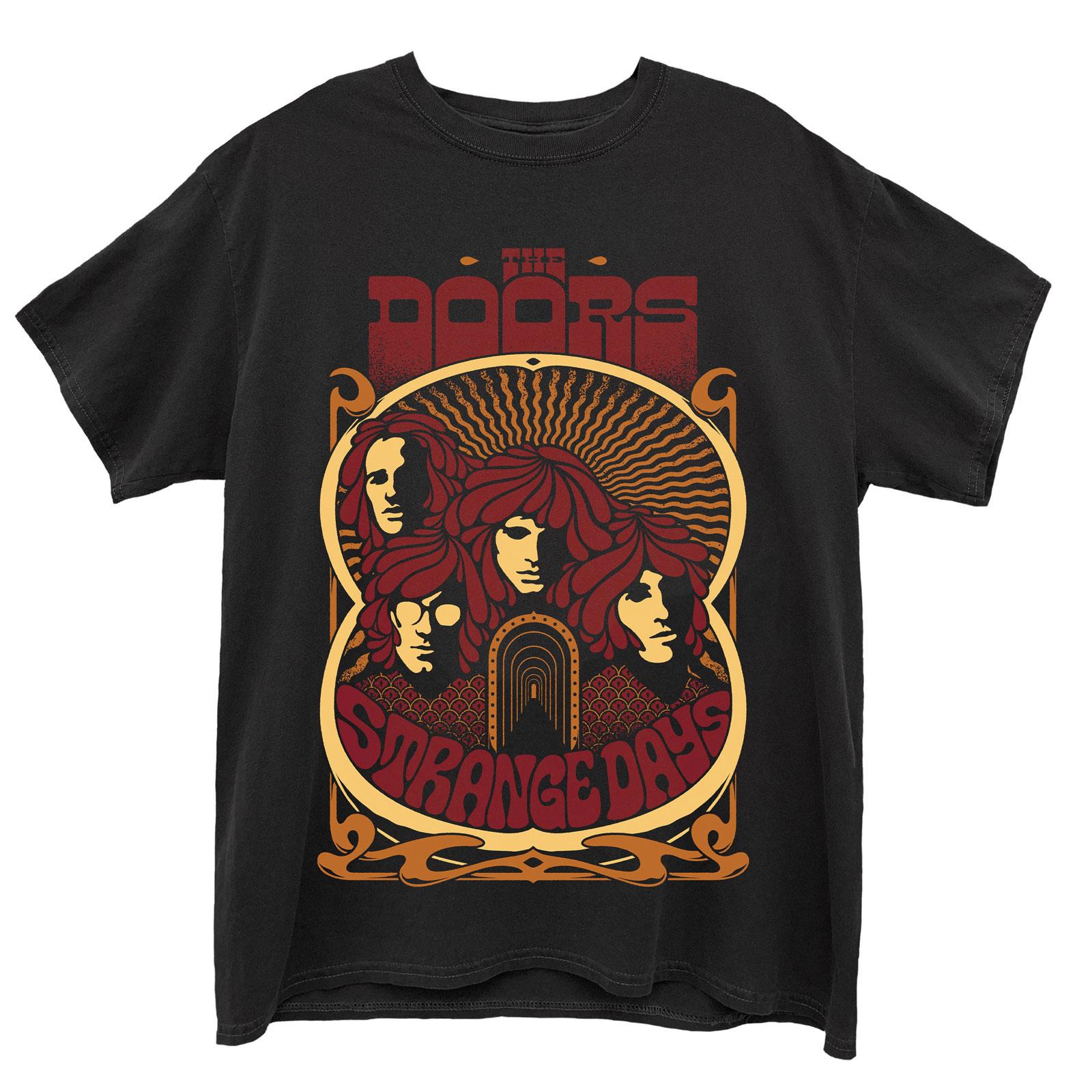 (ドアーズ) The Doors オフィシャル商品 ユニセックス Strange Days ポスター ビンテージ風 Tシャツ コットン 半袖 トップス 【海外通販】