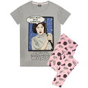 (スター・ウォーズ) Star Wars オフィシャル商品 レディース レイア姫 パジャマ 半袖 ズボン 上下セット 【海外通販】